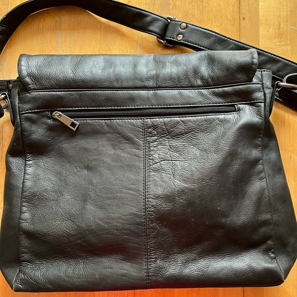 Black leather computer bag - Picture 7 of 7